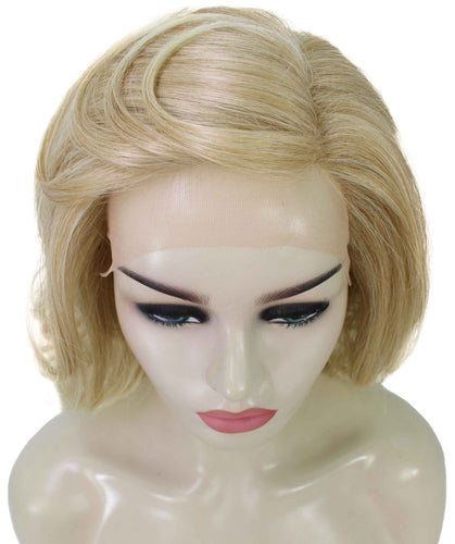 Golden Blonde with 613 Plantinum Tips swiss lace wig