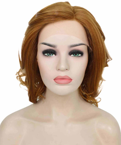 Medium Auburn with Light Aurburn Tips swiss lace wig