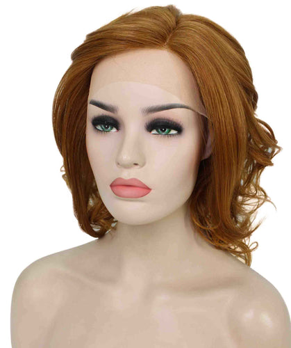 Medium Auburn with Light Aurburn Tips swiss lace wig