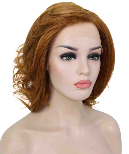 Medium Auburn with Light Aurburn Tips swiss lace wig