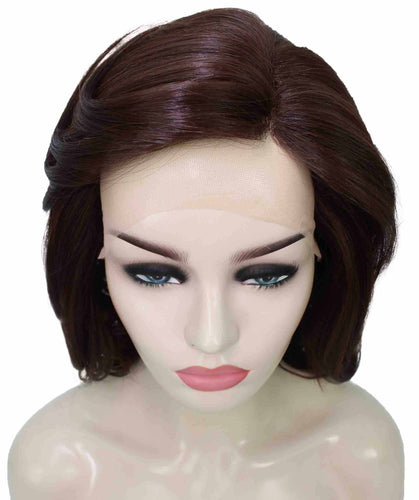 Dark Auburn swiss lace wig