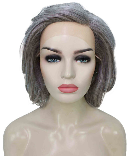 Salt & Pepper Grey swiss lace wig