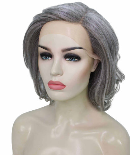 Salt & Pepper Grey swiss lace wig