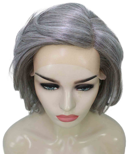 Salt & Pepper Grey swiss lace wig