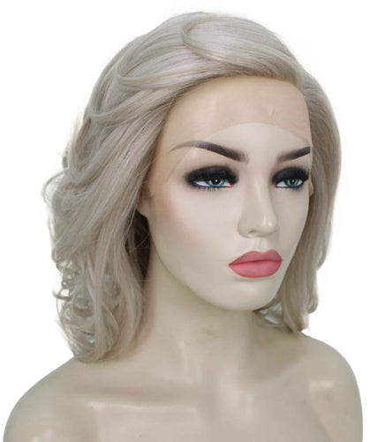 Light Silver Grey swiss lace wig