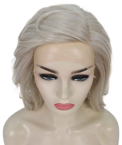 Light Silver Grey swiss lace wig