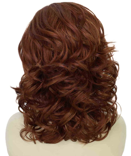 Bright Auburn mixed with Dark Auburn swiss lace wig