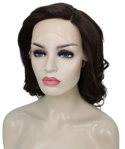 Chestnut Brown with Light Brown Highlight swiss lace wig