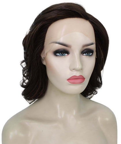 Chestnut Brown with Light Brown Highlight swiss lace wig