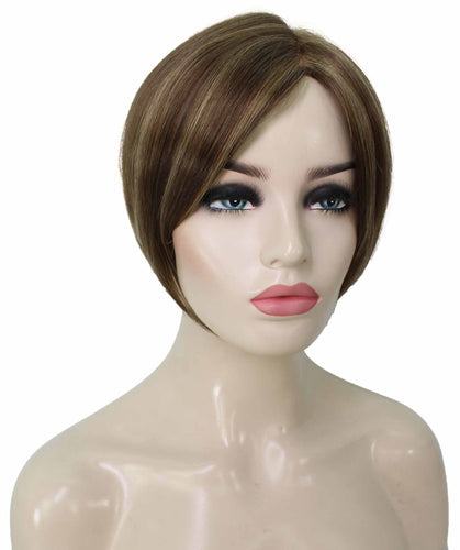 Light Brown with Blonde Highlight Front (Front) liza wig
