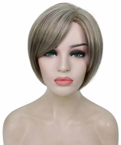 Ash Brown with Silver Grey Frost liza wig