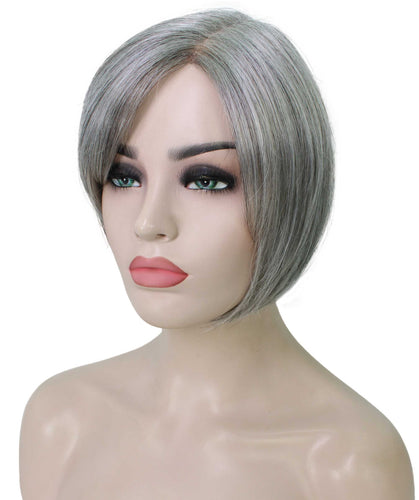 Salt & Pepper Grey with Silver Grey HL Front liza wig