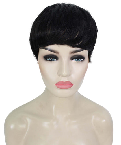Black monofilament wig