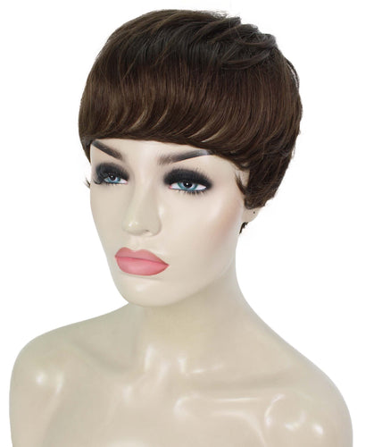 Medium Brown monofilament wig
