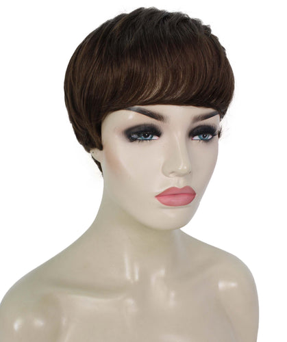 Medium Brown monofilament wig