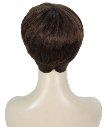 Medium Brown monofilament wig