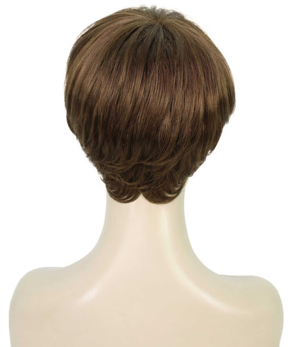 Light Brown with Blonde Highlight Front (Front) monofilament wig