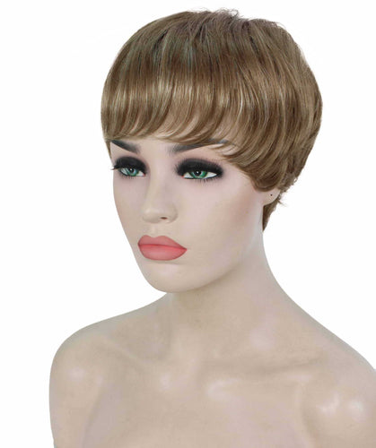Light Aurburn with Bld Highlight Front monofilament wig