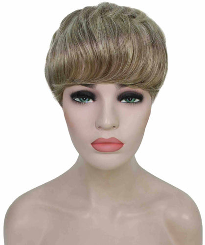 Honey Blonde with Light Brown Highlight monofilament wig