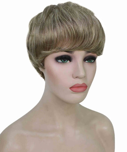 Honey Blonde with Light Brown Highlight monofilament wig