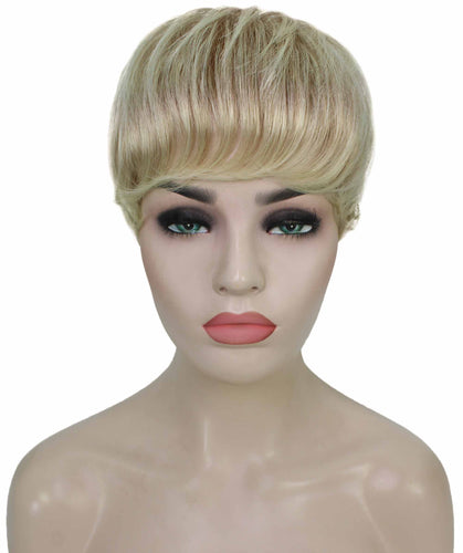 Golden Blonde with 613 Plantinum Tips monofilament wig