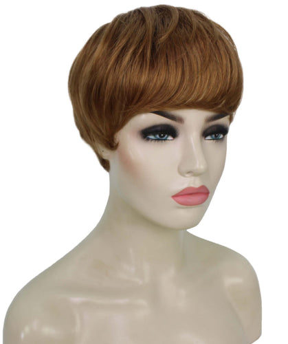 Medium Auburn with Light Aurburn Tips monofilament wig