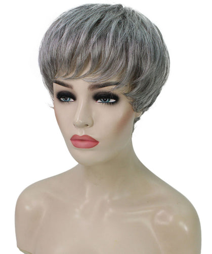 Salt & Pepper Grey monofilament wig