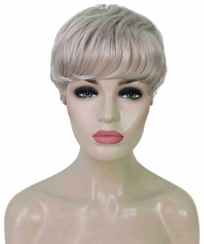 Light Silver Grey monofilament wig