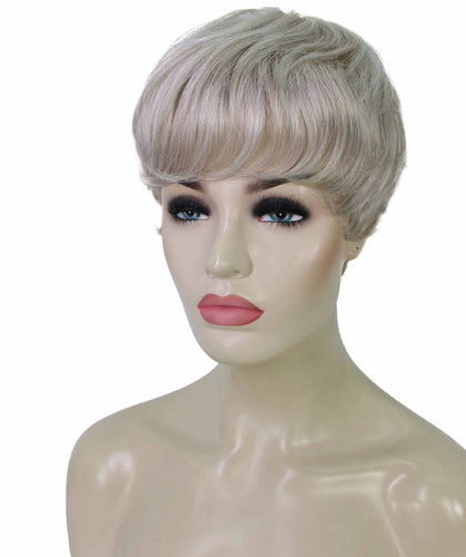 Light Silver Grey monofilament wig