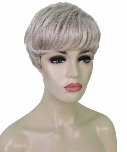 Light Silver Grey monofilament wig