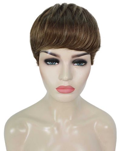 Light Brown with Blonde Highlight Front monofilament wig
