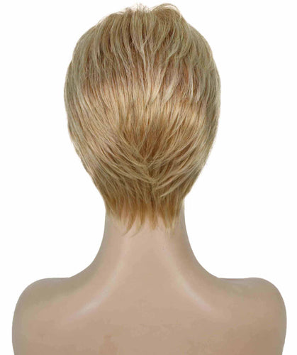 Golden Blonde with 613 Plantinum Tips short pixie cut wigs