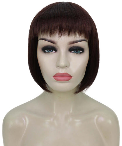 Dark Auburn bob wigs for women