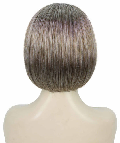  Grey mixed Lt Brn with Slv Grey HL Front bob wigs for women