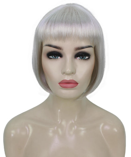 Silver Grey bob wigs for women