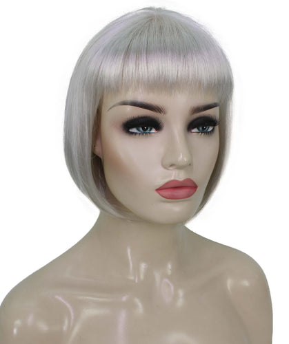 Silver Grey bob wigs for women