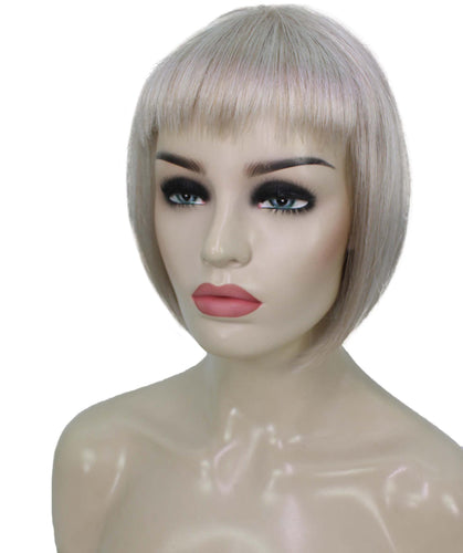 Light Silver Grey bob wigs for women