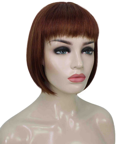 Bright Auburn mixed with Dark Auburn bob wigs for women