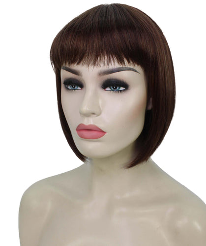 Dark Aurburn with Falme Auburn Highlights bob wigs for women