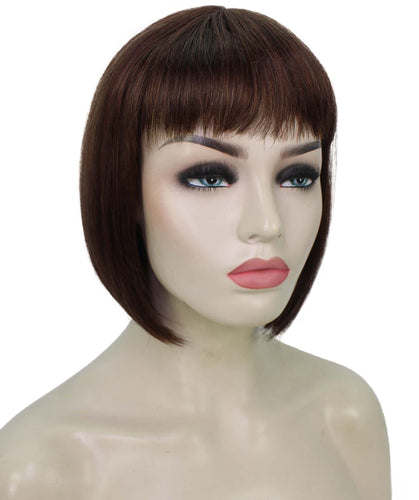 Dark Aurburn with Falme Auburn Highlights bob wigs for women