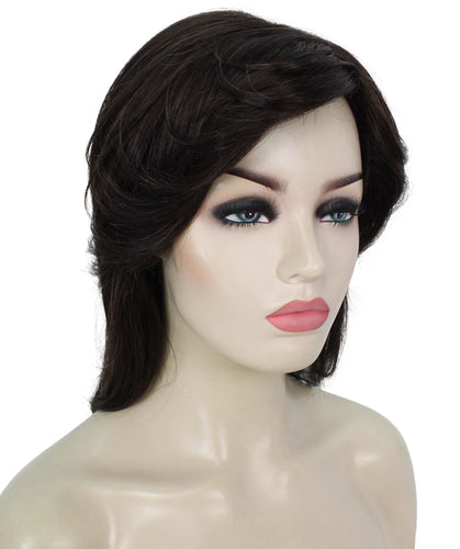 Off Black short shaggy wigs