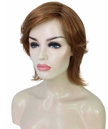 Medium Auburn with Light Aurburn Tips short shaggy wigs