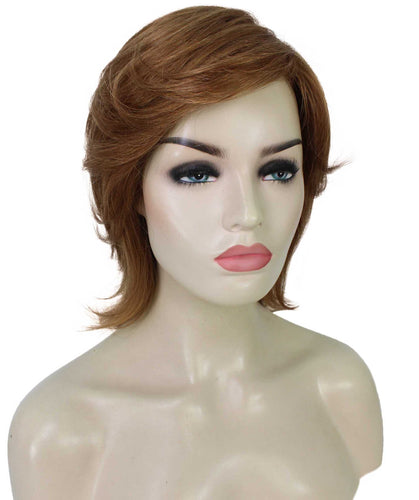 Medium Auburn with Light Aurburn Tips short shaggy wigs