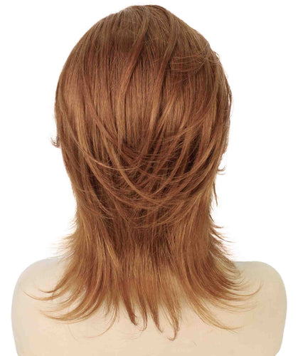 Medium Auburn with Light Aurburn Tips short shaggy wigs