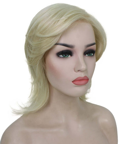 Platinum Blonde short shaggy wigs