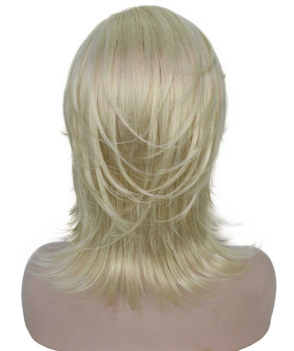 Platinum Blonde short shaggy wigs