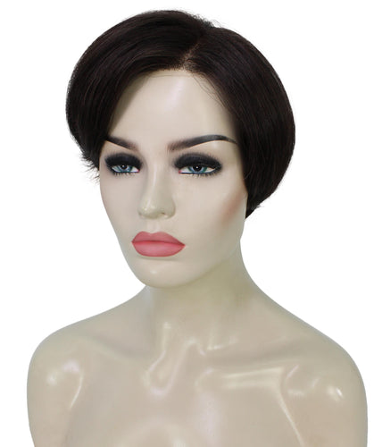 Off Black Pixie Hair Wig