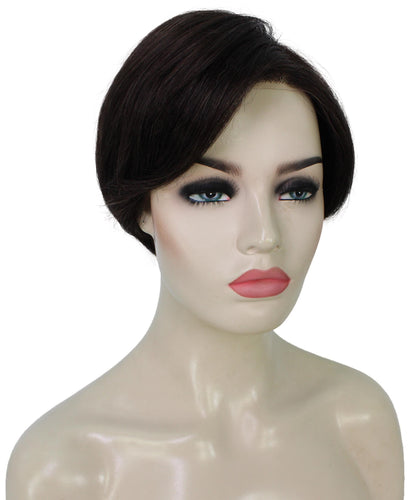 Off Black Pixie Hair Wig