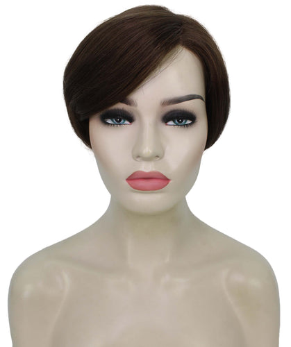 Medium Brown Pixie Hair Wig