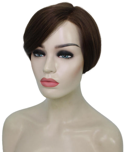 Medium Brown Pixie Hair Wig